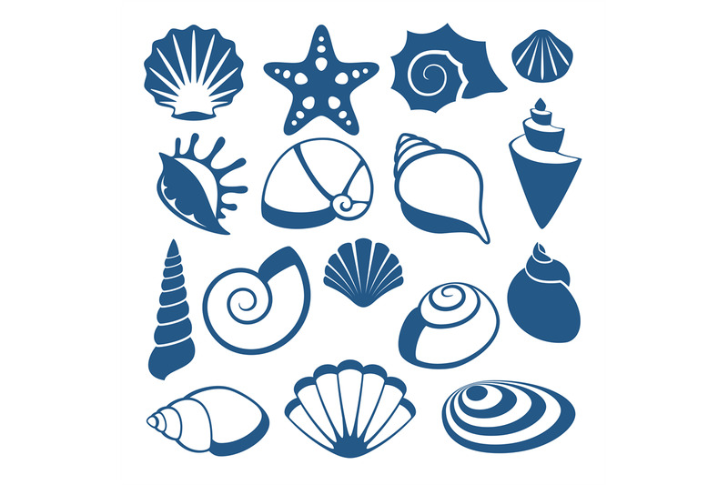 sea-shell-vector-silhouette-icons