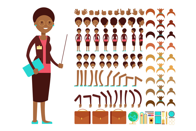 flat-female-teacher-or-professor-character-creation-vector-constructor