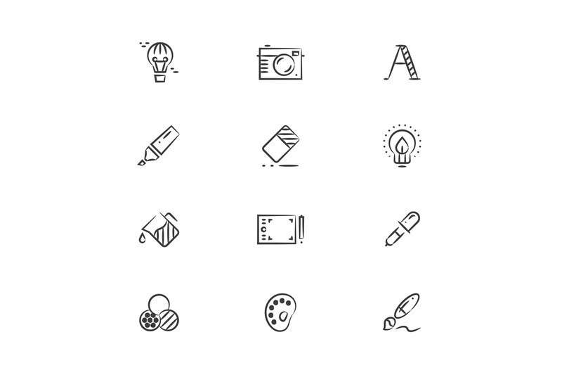 creative-and-graphic-design-tools-line-icons