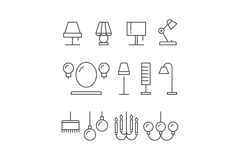 lighting-icons-collection-lamps-floor-lamps