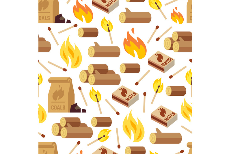 fire-and-wooden-seamless-pattern