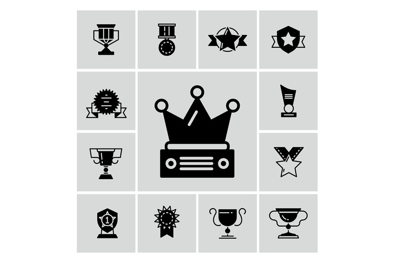 awards-trophy-and-prizes-black-icons