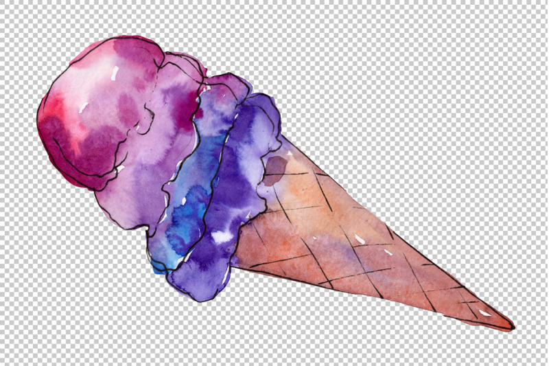 ice-cream-the-joy-of-childhood-watercolor-png