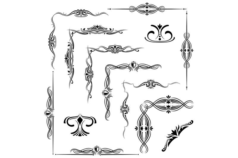flourish-decorative-elements-ornament-borders-isolated-on-white
