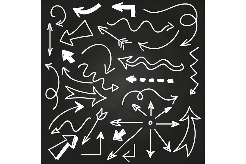 hand-drawn-arrows-on-chalkboard-doodle-arrows-set
