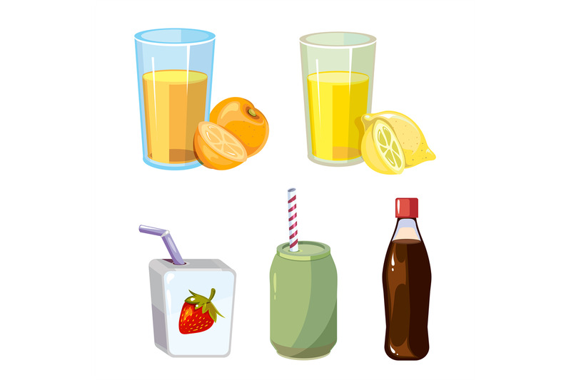 popular-summer-drinks-cartoon-style