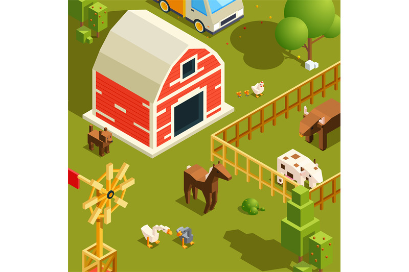 isometric-farm-landscape-village-with-various-farm-animals