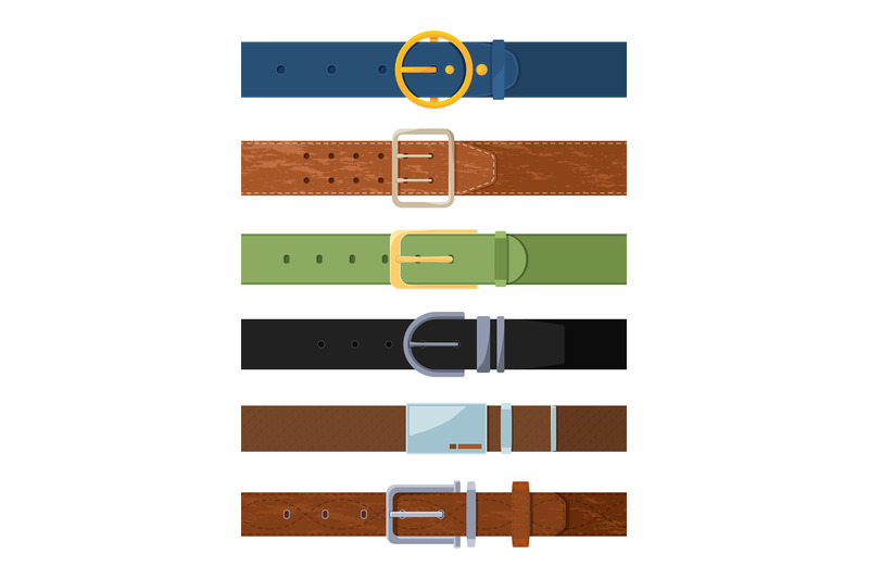 clothing-belt-vector-set-of-various-colored-belts