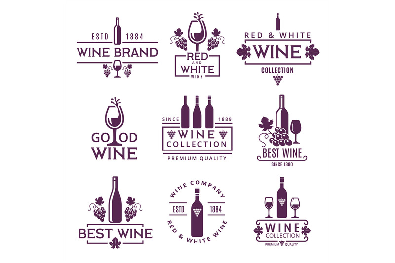 logotypes-or-badges-of-wine-brands
