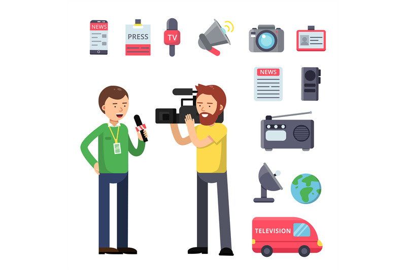 set-thematic-symbols-of-broadcasting-and-interview-vector-characters