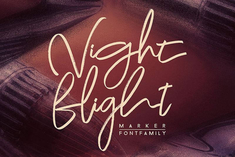 night-flight-marker-brush-font