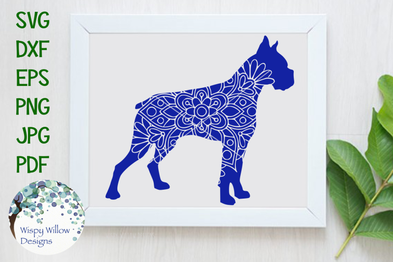 Download Boxer Dog Mandala SVG By Wispy Willow Designs ...