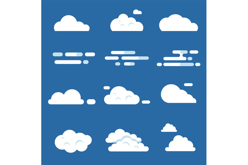 vector-flat-illustrations-of-various-clouds