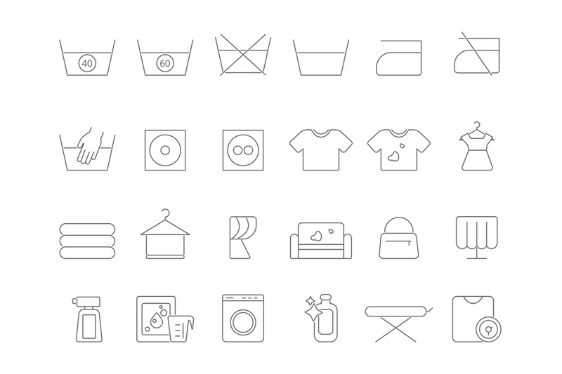 washing-and-laundry-line-symbols-vector-icons-set-of-dry-cleaning