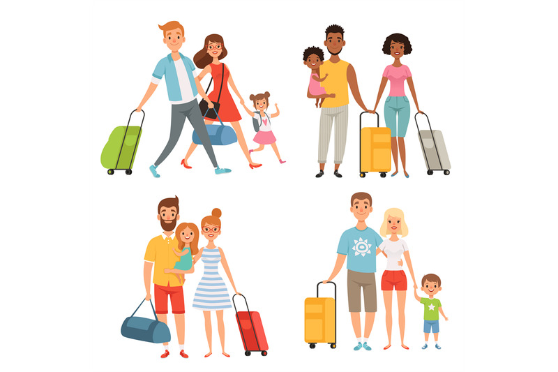 various-characters-of-happy-family-at-summer-travelling
