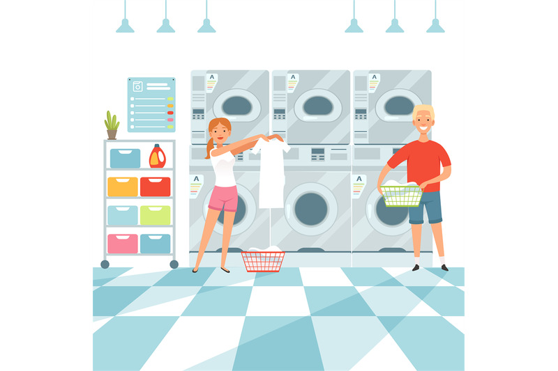 laundry-background-woman-washing-clothes-in-the-laundry