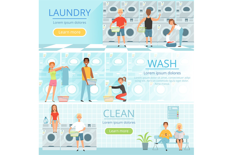 laundry-service-banners-design-with-washing-pictures