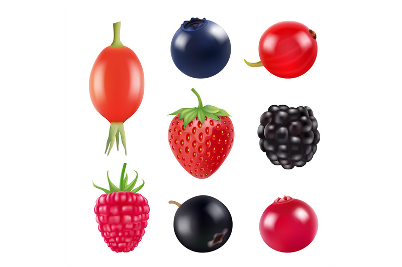 set-of-berries-realistic-pictures-of-fresh-fruits-and-berries-isolate