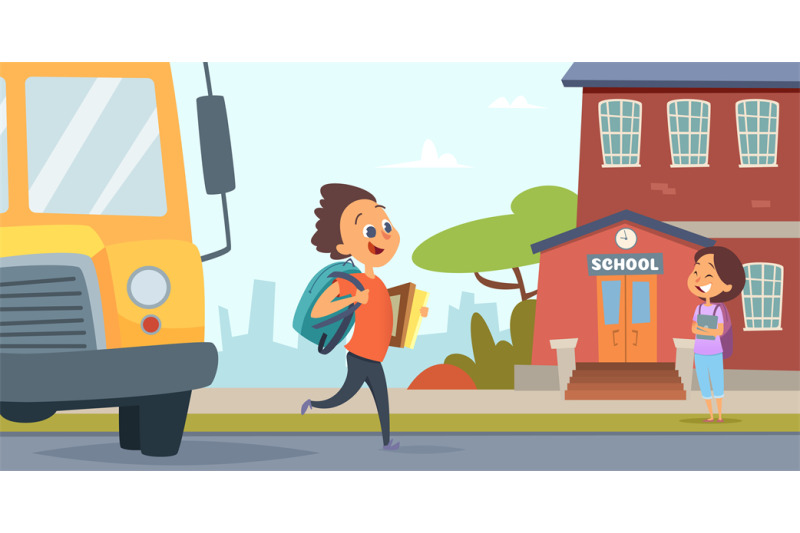 childrens-go-to-school-background-of-back-to-school