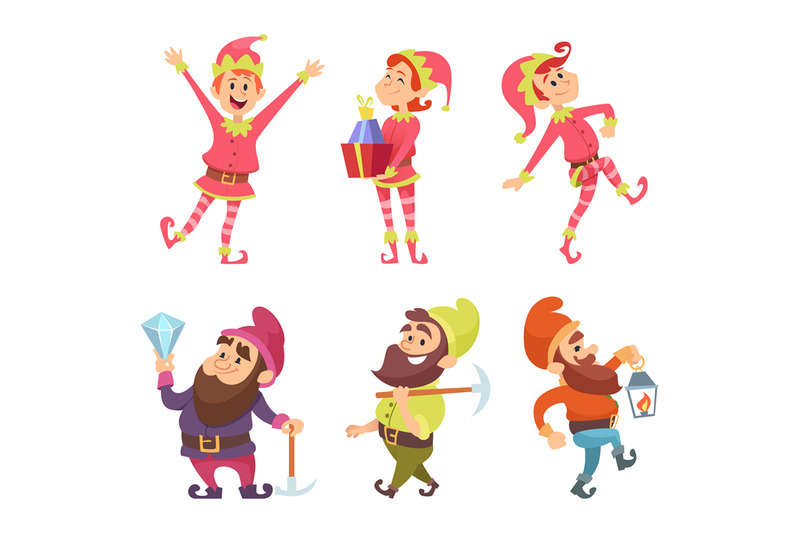 dwarves-and-elves-funny-fairytale-characters-in-dynamic-poses