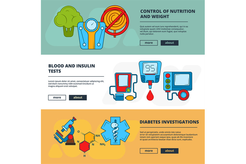 medical-banners-design-template-of-banners-with-diabetic-symbols