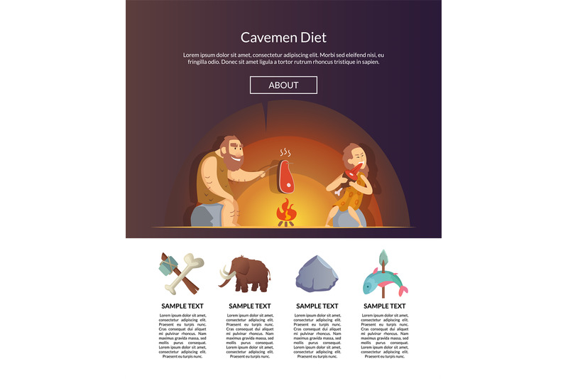 stone-age-family-vector-cartoon-cavemen-template-illustration