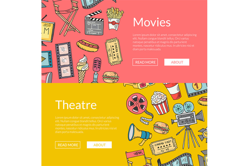 vector-cinema-doodle-icons-banners-illustration-cinema-elements-sketc