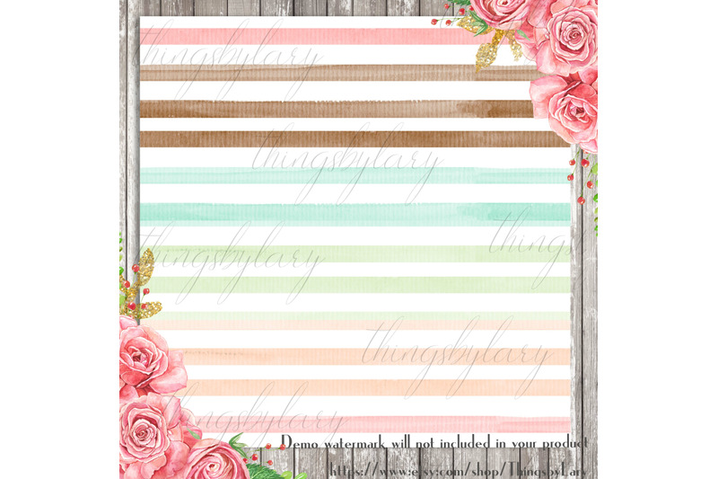 16-seamless-watercolor-pastel-rainbow-ombre-stripes-digital-papers