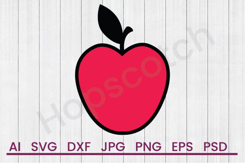 apple-fruit-svg-file-dxf-file