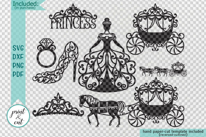 Download Wedding Princess Bride Bundle Cut Out Svg Dxf Templates Laser Cut By Kartcreation Thehungryjpeg Com