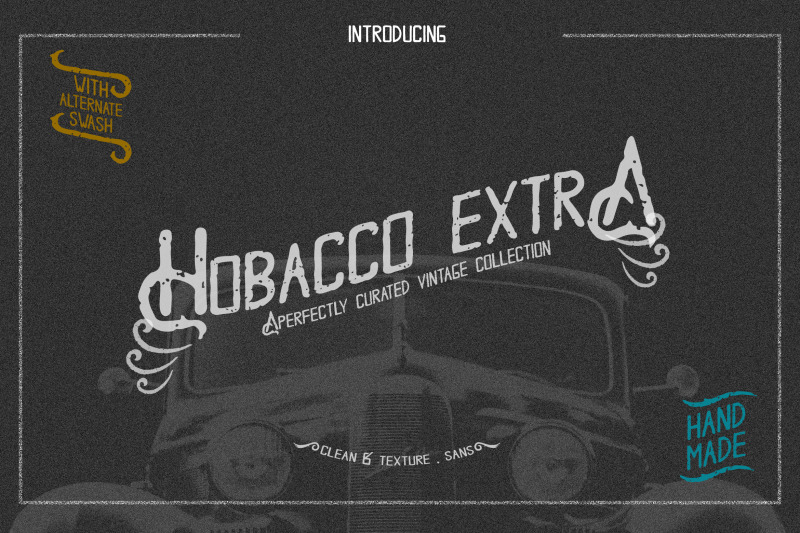 Download Hobacco Extra Vintage Type Font Family From Rometheme