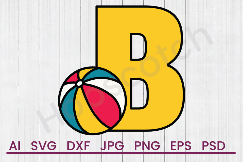 b-for-ball-svg-file-dxf-file