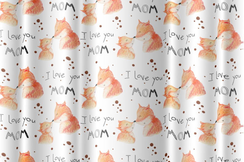 mom-and-baby-watercolor-seamless-patterns