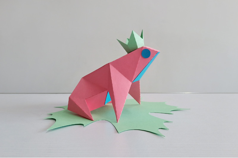 diy-frog-prince-3d-papercraft
