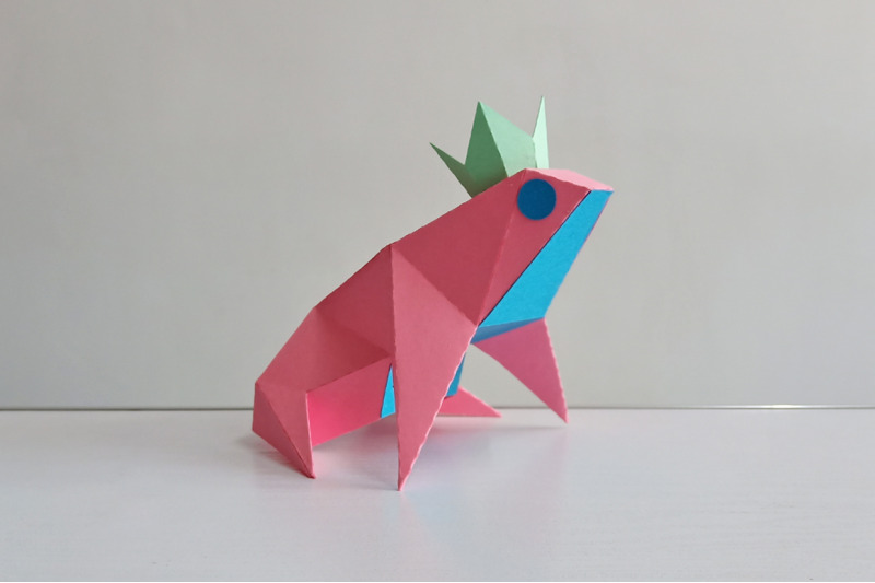 diy-frog-prince-3d-papercraft