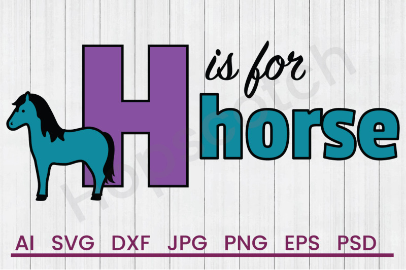 h-is-for-horse-svg-file-dxf-file