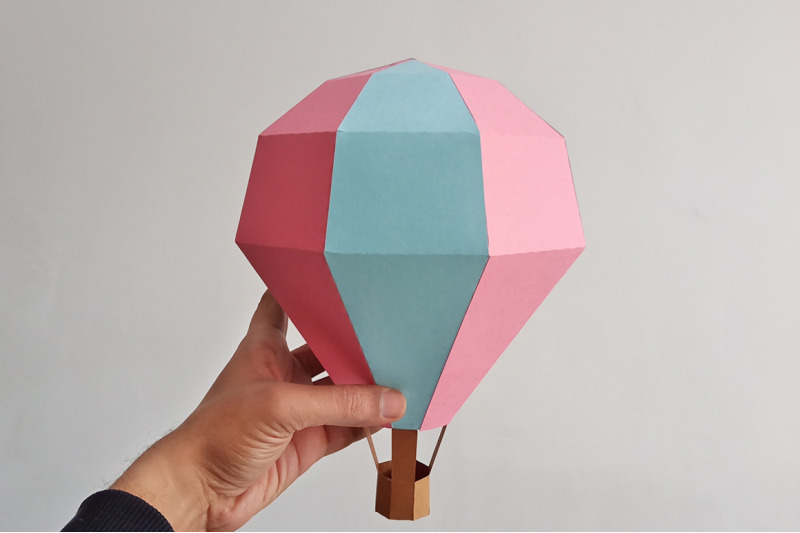 DIY Hot Air Balloon - 3d papercraft By PAPER amaze | TheHungryJPEG.com