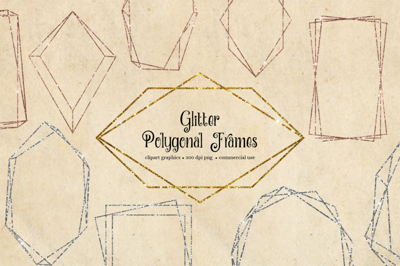glitter-polygonal-frames