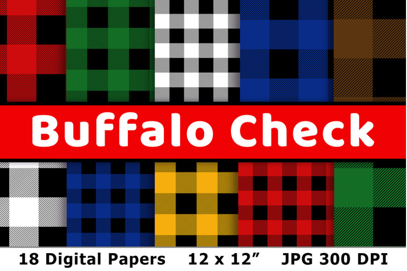 buffalo-check-digital-paper-buffalo-plaid-pattern