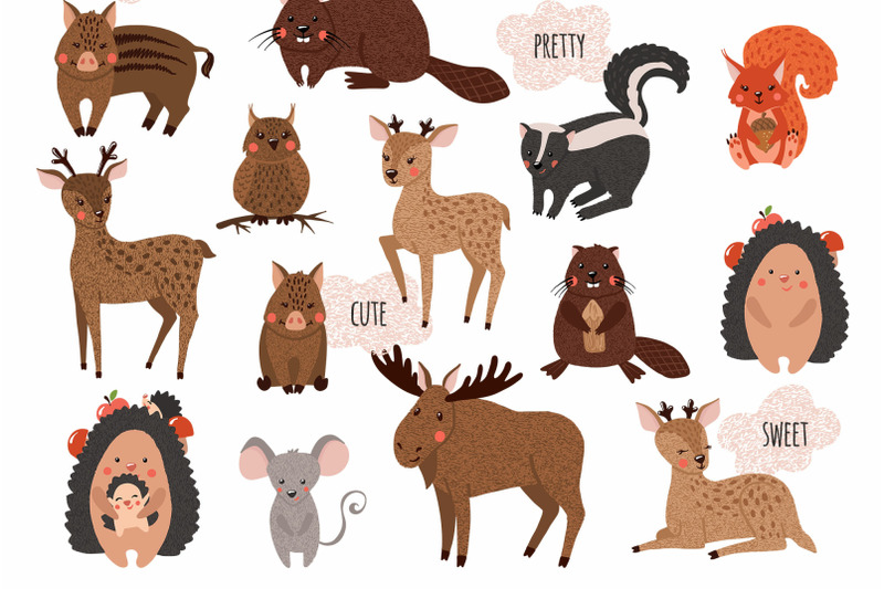 cute-forest-animals-collection