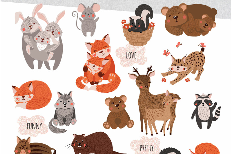 cute-forest-animals-collection