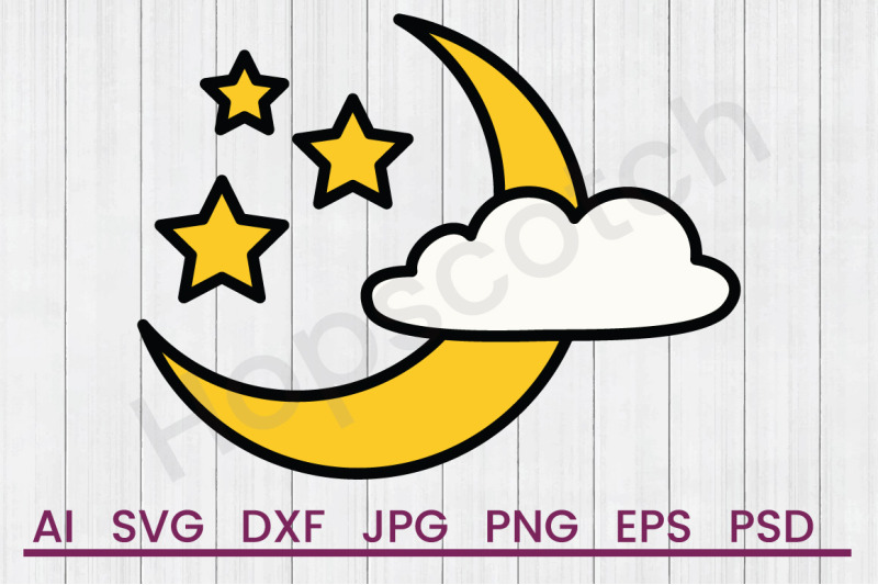 night-sky-svg-file-dxf-file