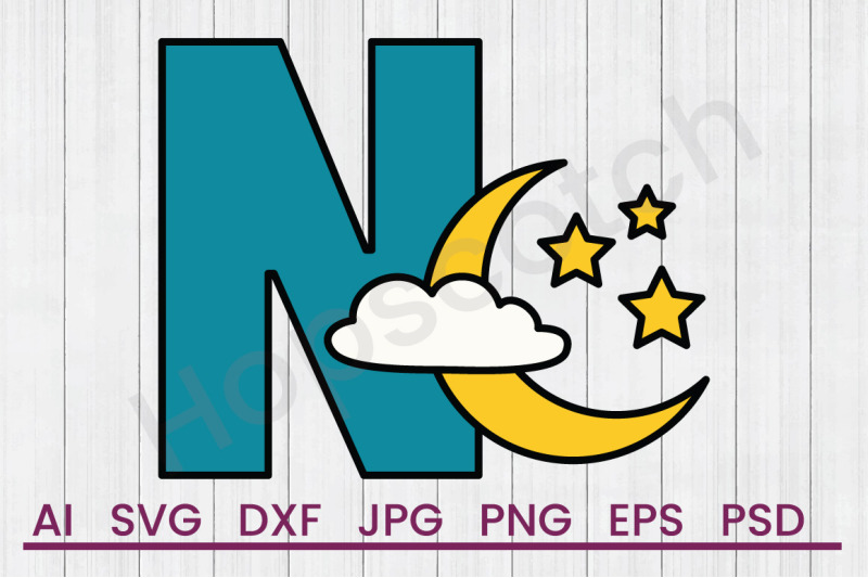 n-for-night-svg-file-dxf-file
