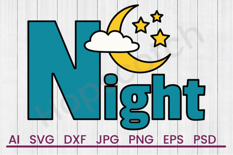 n-for-night-svg-file-dxf-file