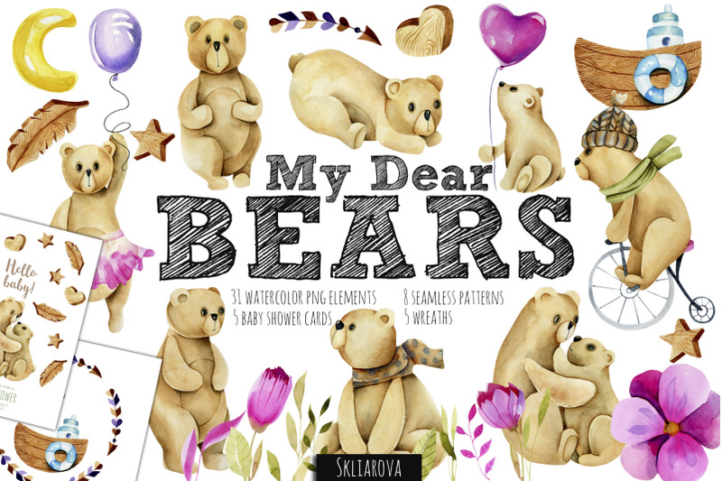 my-dear-bears-watercolor-clipart