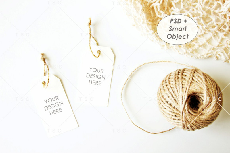 Free Wedding Favor Tag / Gift Tag / Thank You Tag / Tag Mocku (PSD Mockups)
