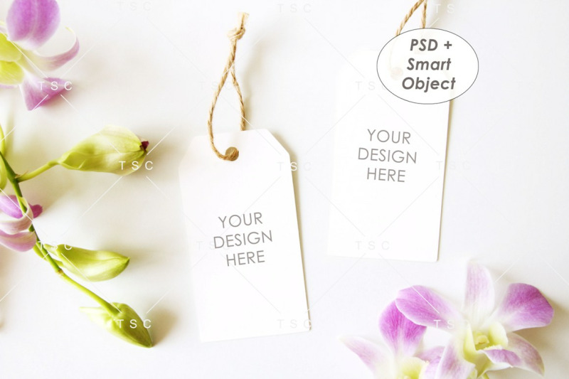 Free Wedding Favor Tag / Gift Tag / Thank You Tag / Tag Mockup (PSD Mockups)