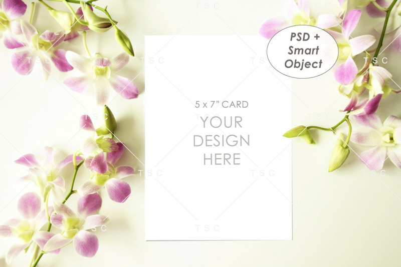 Free 5" x 7" Card Mockup / Wedding Invitation Card / Save The Date Card (PSD Mockups)