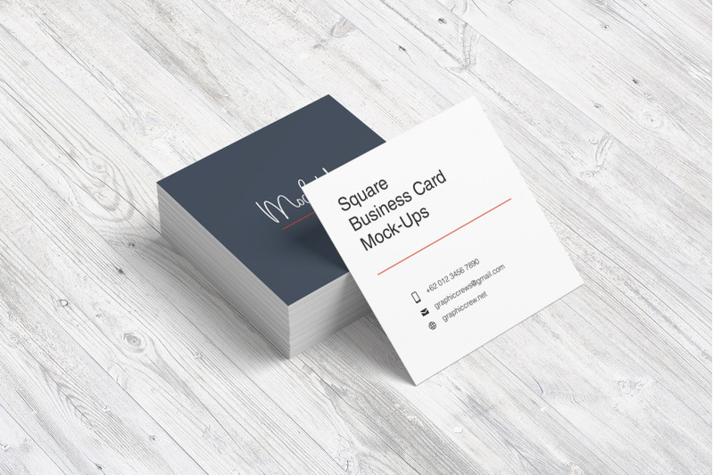 Download Square Business Card Mockup By graphiccrew | TheHungryJPEG.com
