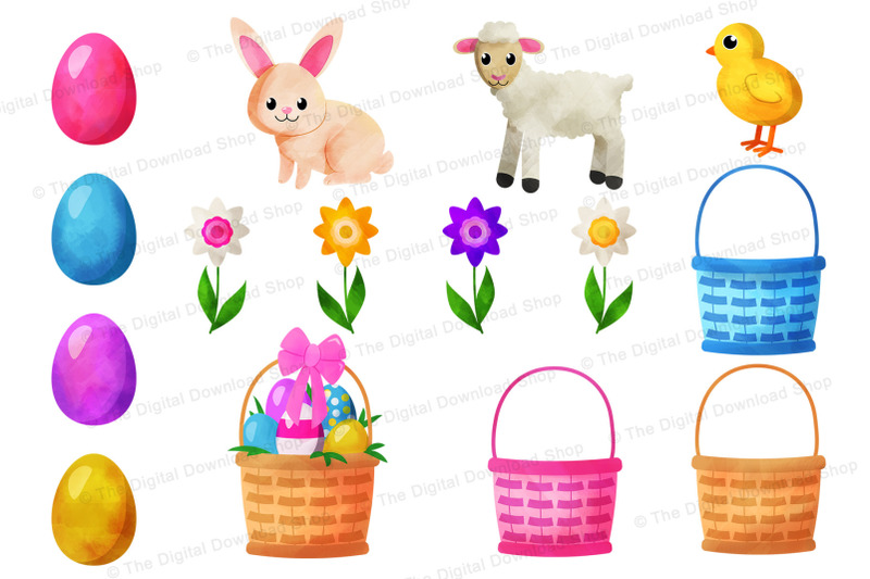 watercolor-easter-clipart-easter-bunny-easter-basket-easter-eggs